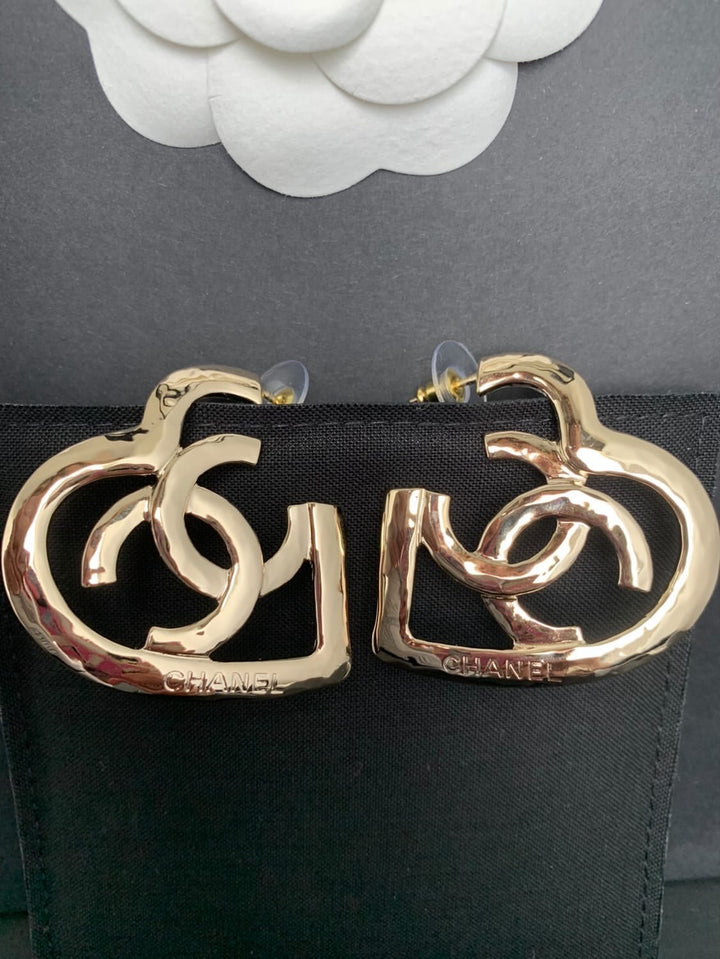 Chanel Heart Large Earrings