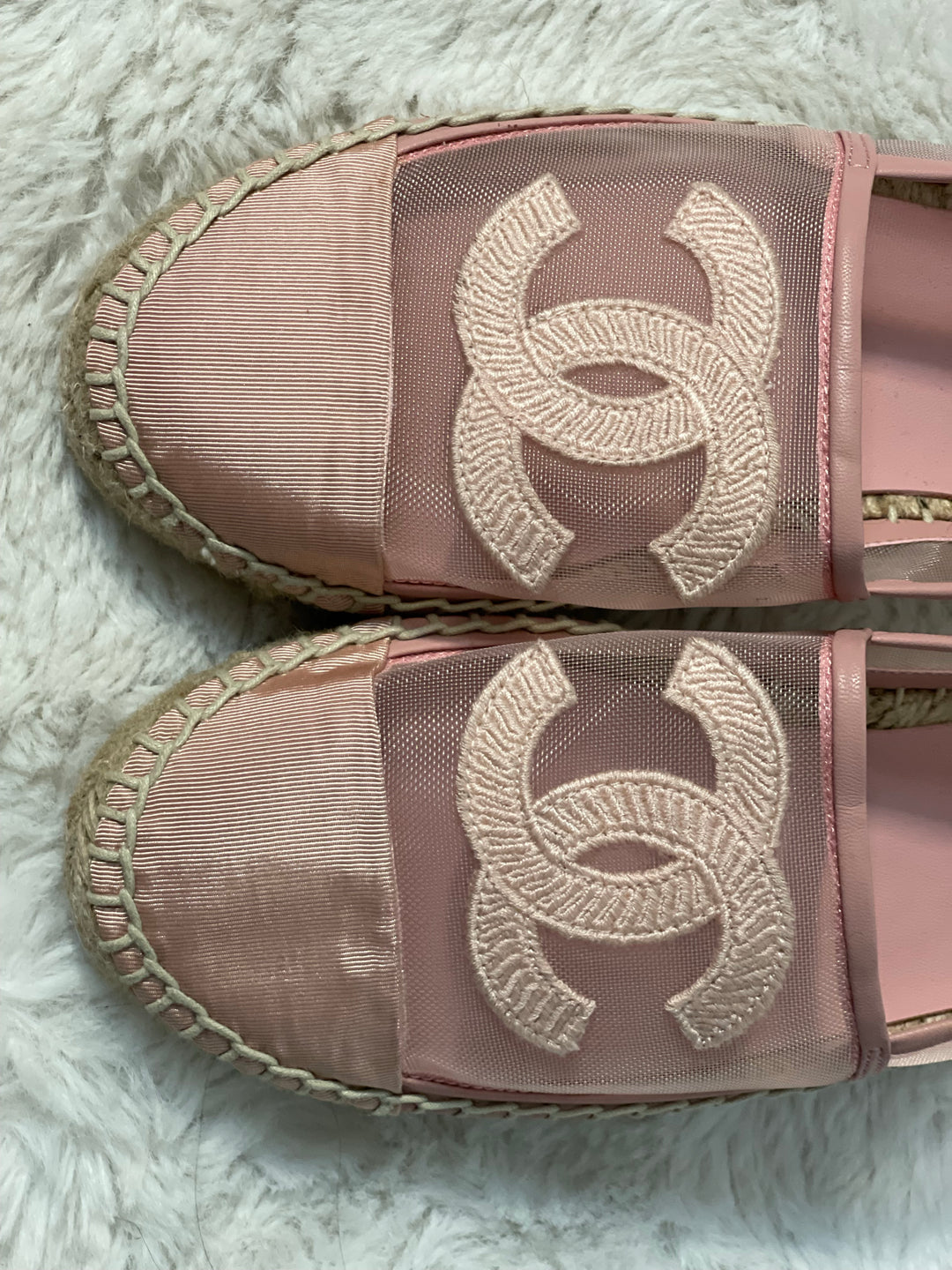Chanel Pink Mesh Espadrilles from 19S collection size EU 39