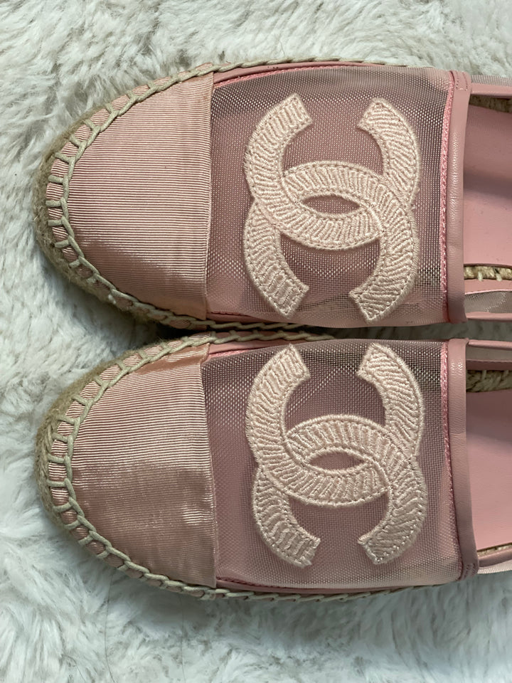 Chanel Pink Mesh Espadrilles from 19S collection size EU 39