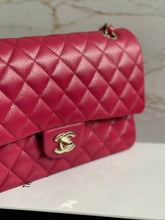 Load image into Gallery viewer, Chanel 21A Dark Pink/Raspberry Pink Caviar LGHW Medium ML Double flap Timeless Classic Bag
