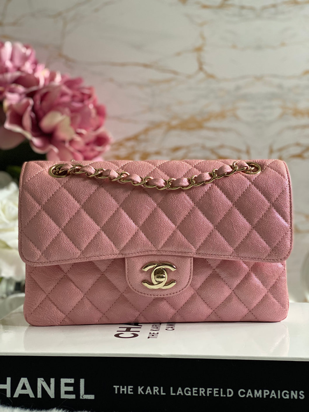 CHANEL, Bags, Chanel 9 Pouch O Case In Iridescent Pink Nwt