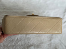 Load image into Gallery viewer, Chanel series 1 Beige Lambskin 24K GHW Small classic double flap bag
