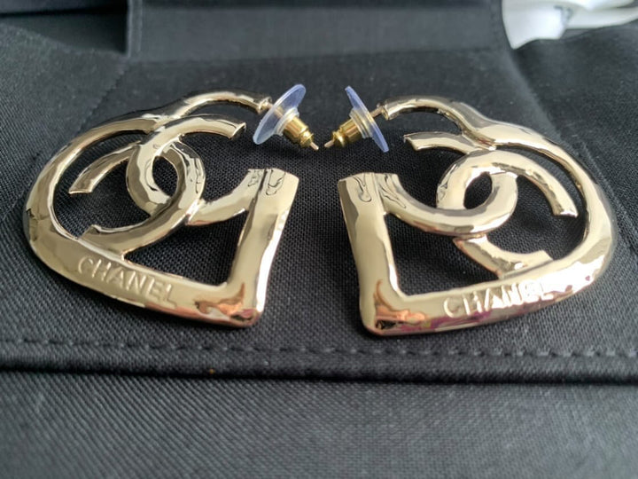 Chanel Heart Large Earrings