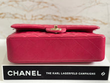 Load image into Gallery viewer, Chanel 21A Dark Pink/Raspberry Pink Caviar LGHW Medium ML Double flap Timeless Classic Bag
