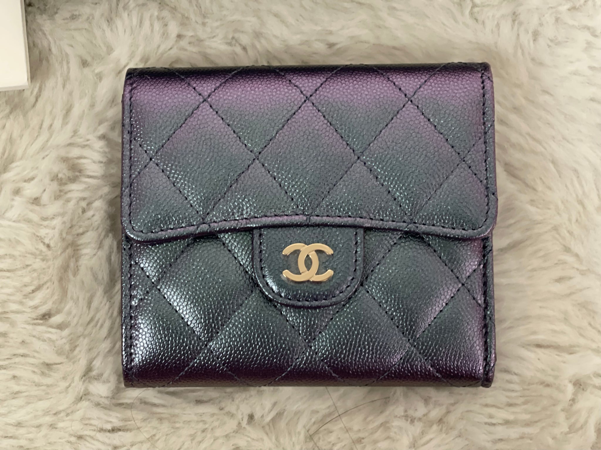 Chanel Purple Pearlescent Boy Bag  Airee Edwards