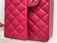 Load image into Gallery viewer, Chanel 21A Dark Pink/Raspberry Pink Caviar LGHW Medium ML Double flap Timeless Classic Bag
