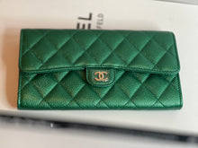 Chanel Classic Wallet on Chain, 18S Iridescent Emerald Green