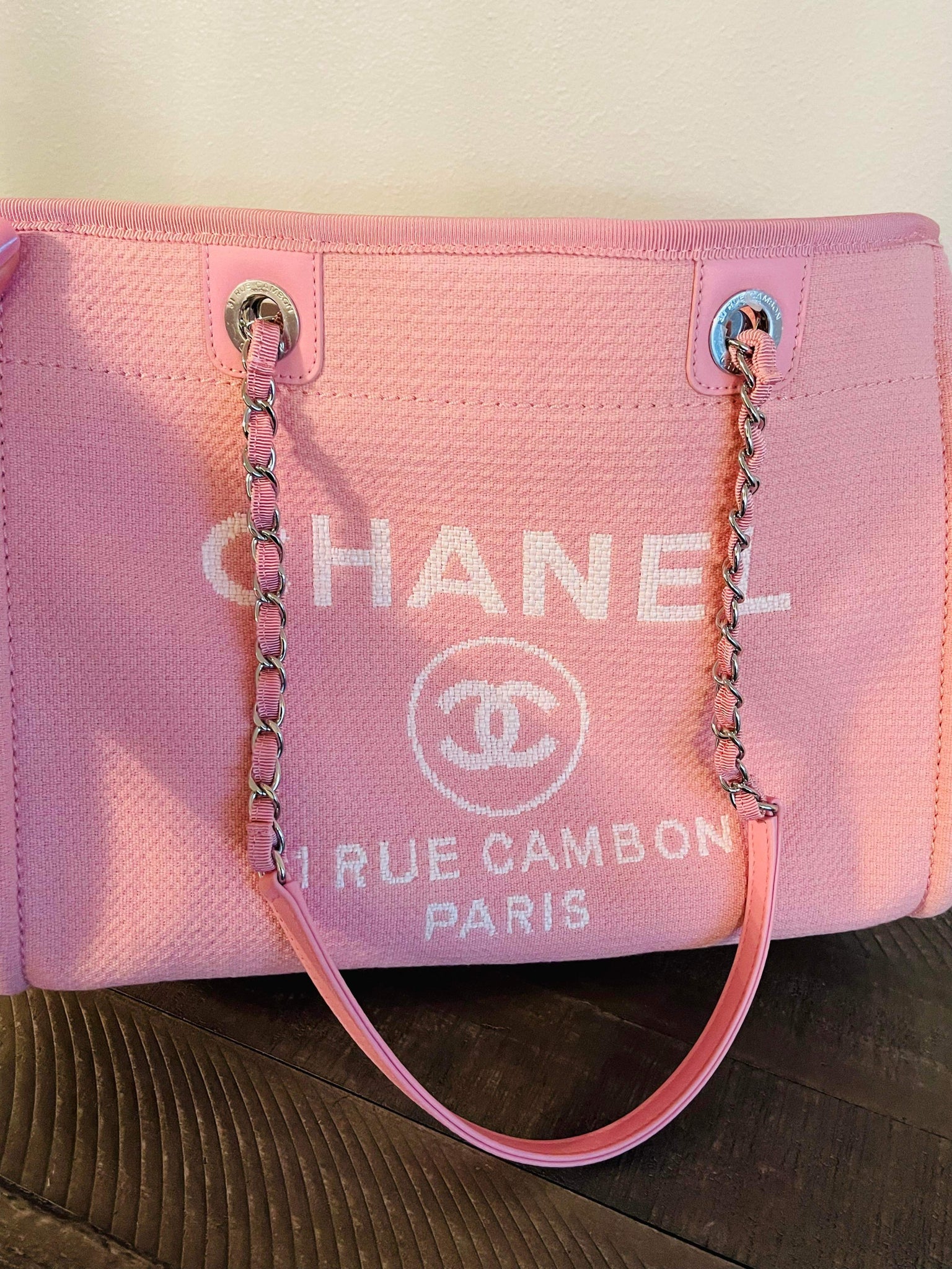 Very Pretty NWT  CHANEL Classic 22C Pink Wallet On Chain WOC Flap Bag  GHW  eBay