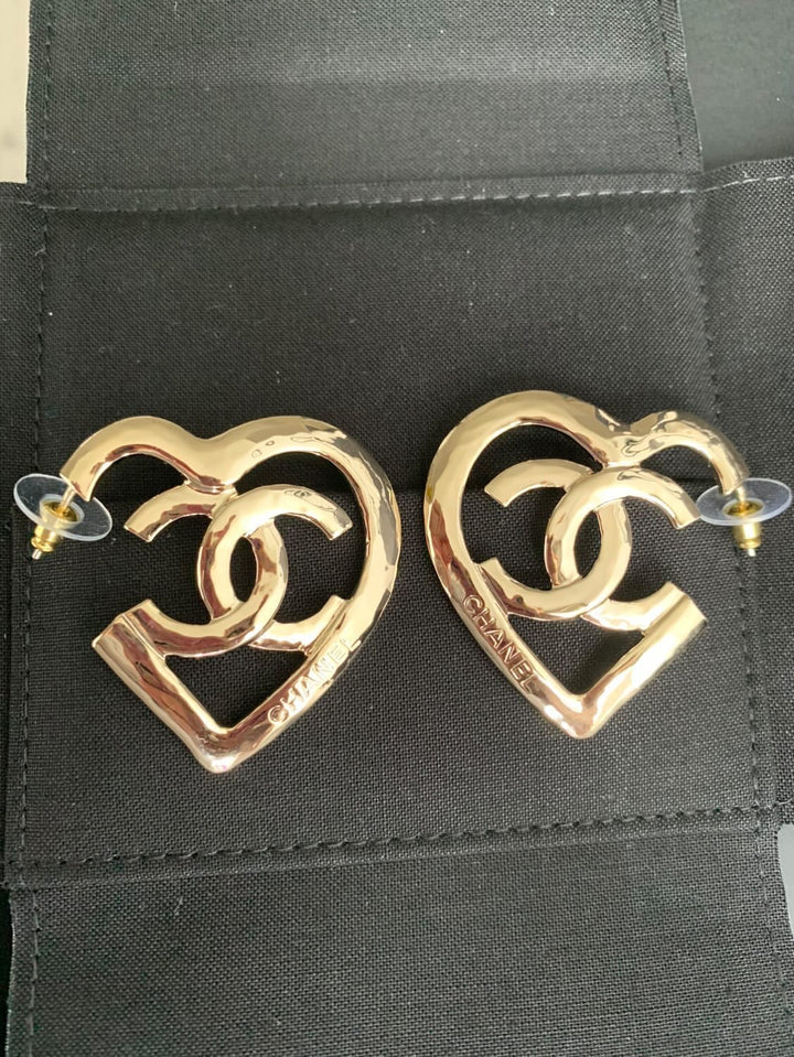 Chanel Heart Large Earrings