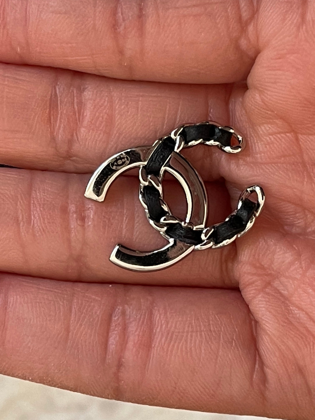 Chanel 19B CC Silver hardware Earrings