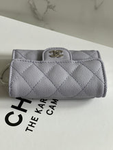 Load image into Gallery viewer, Chanel 21K Purple Lilac Caviar SHW 4 Keys Card Holder
