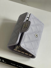 Load image into Gallery viewer, Chanel 21K Purple Lilac Caviar SHW 4 Keys Card Holder
