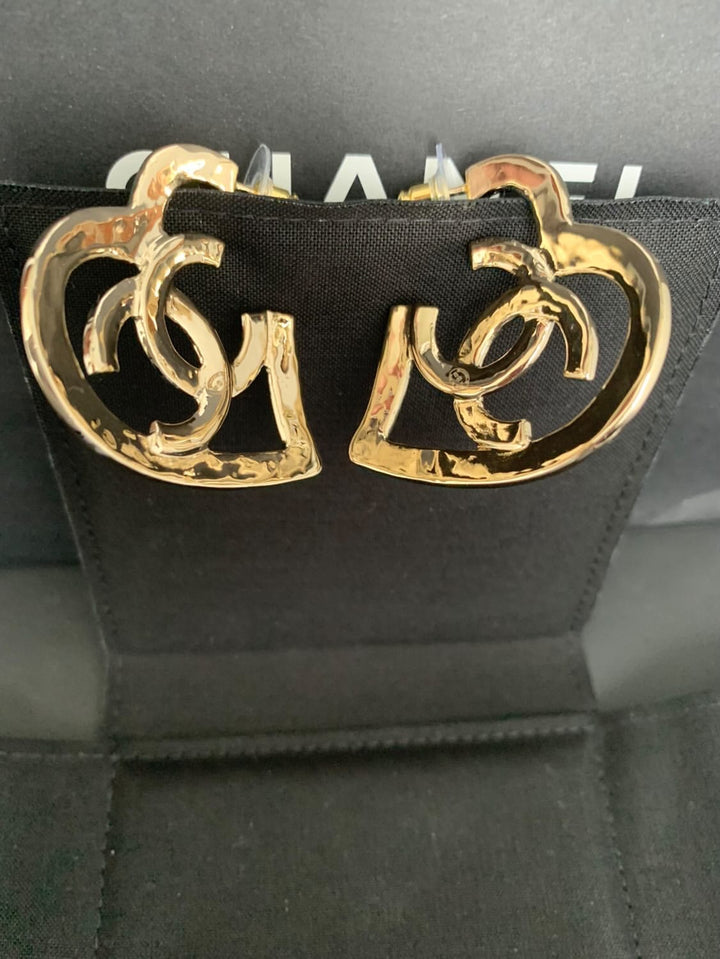 Chanel Heart Large Earrings