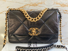 Load image into Gallery viewer, Chanel 19 Flap Bag Size Small series 28 Black Goatskin with mixed hardware
