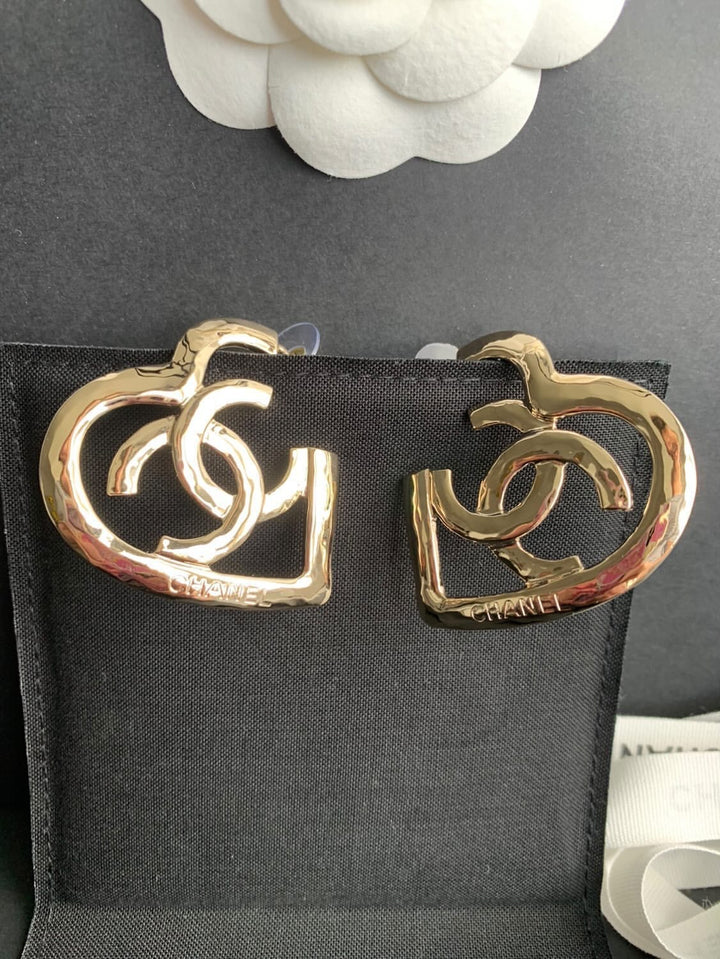 Chanel Heart Large Earrings