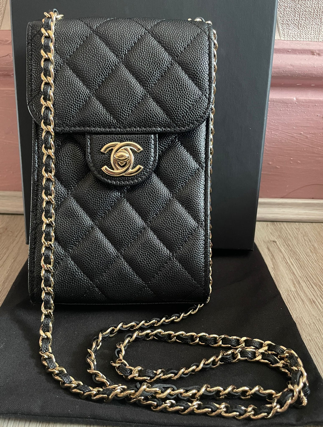 Chanel phone bag on chain Clearance