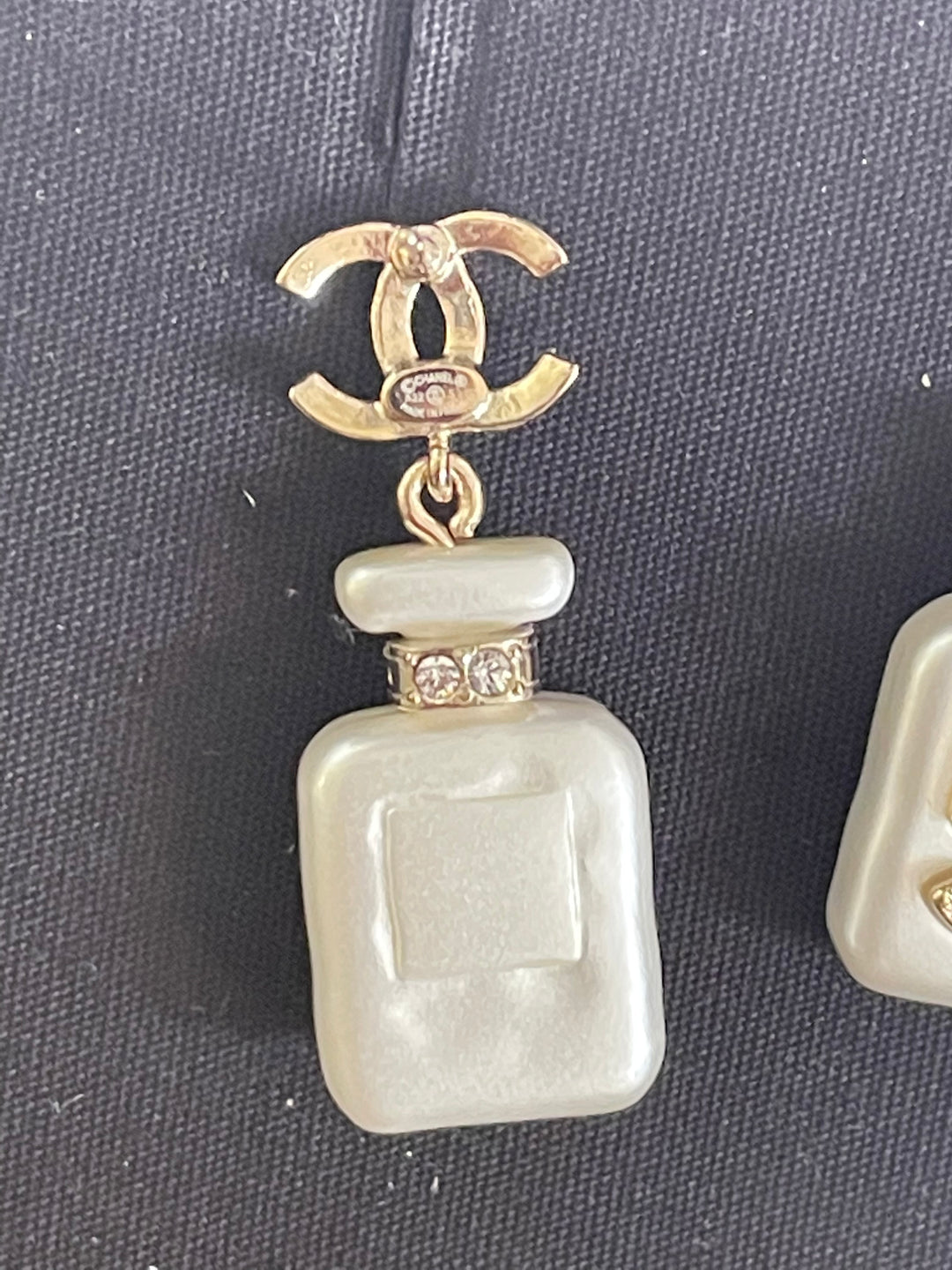 Chanel 22S Collection Number 5 Perfume Bottle Earrings