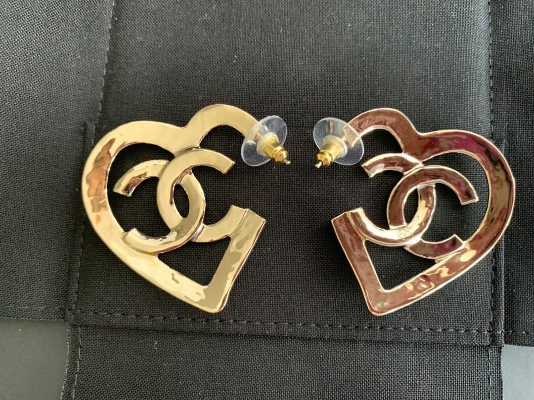 Chanel Heart Large Earrings