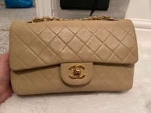Load image into Gallery viewer, Chanel series 1 Beige Lambskin 24K GHW Small classic double flap bag
