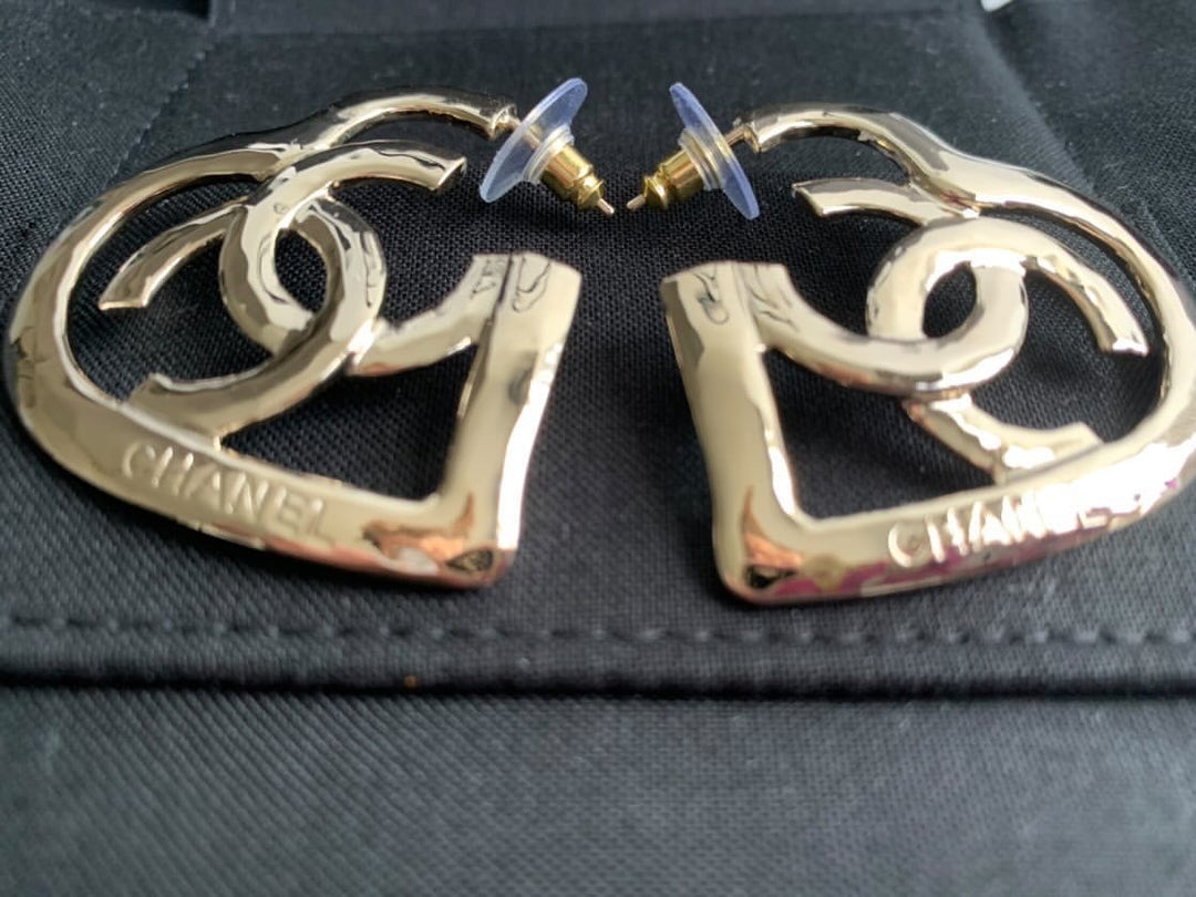 Chanel Heart Large Earrings