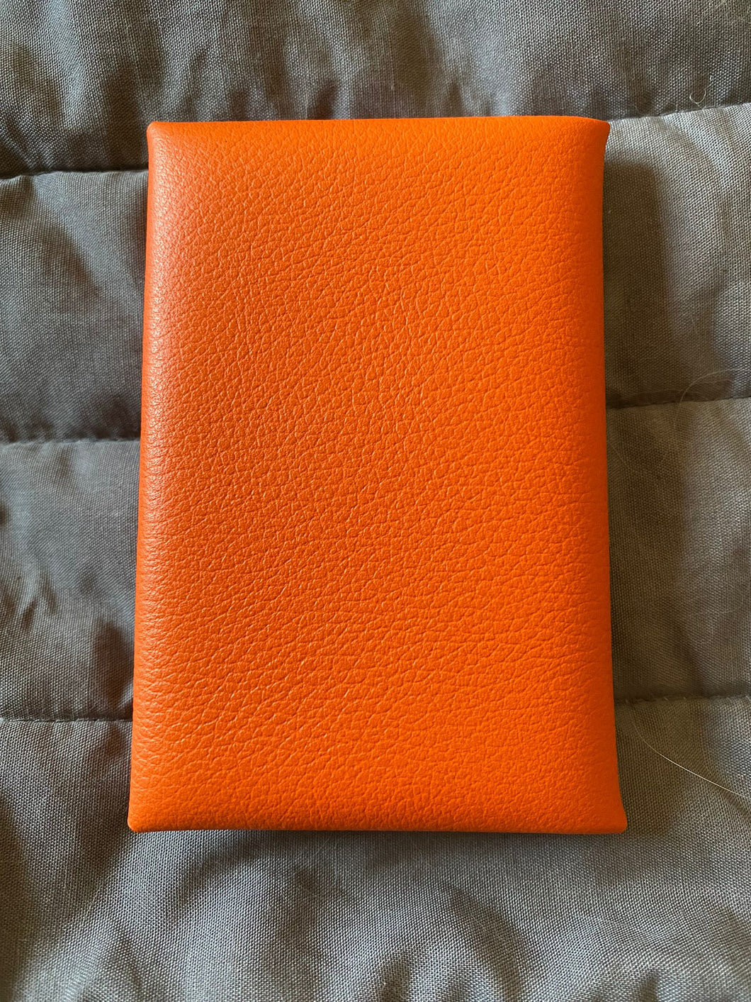 Hermes Calvi in Epsom Leather in Orange