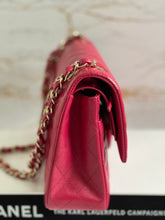 Load image into Gallery viewer, Chanel 21A Dark Pink/Raspberry Pink Caviar LGHW Medium ML Double flap Timeless Classic Bag
