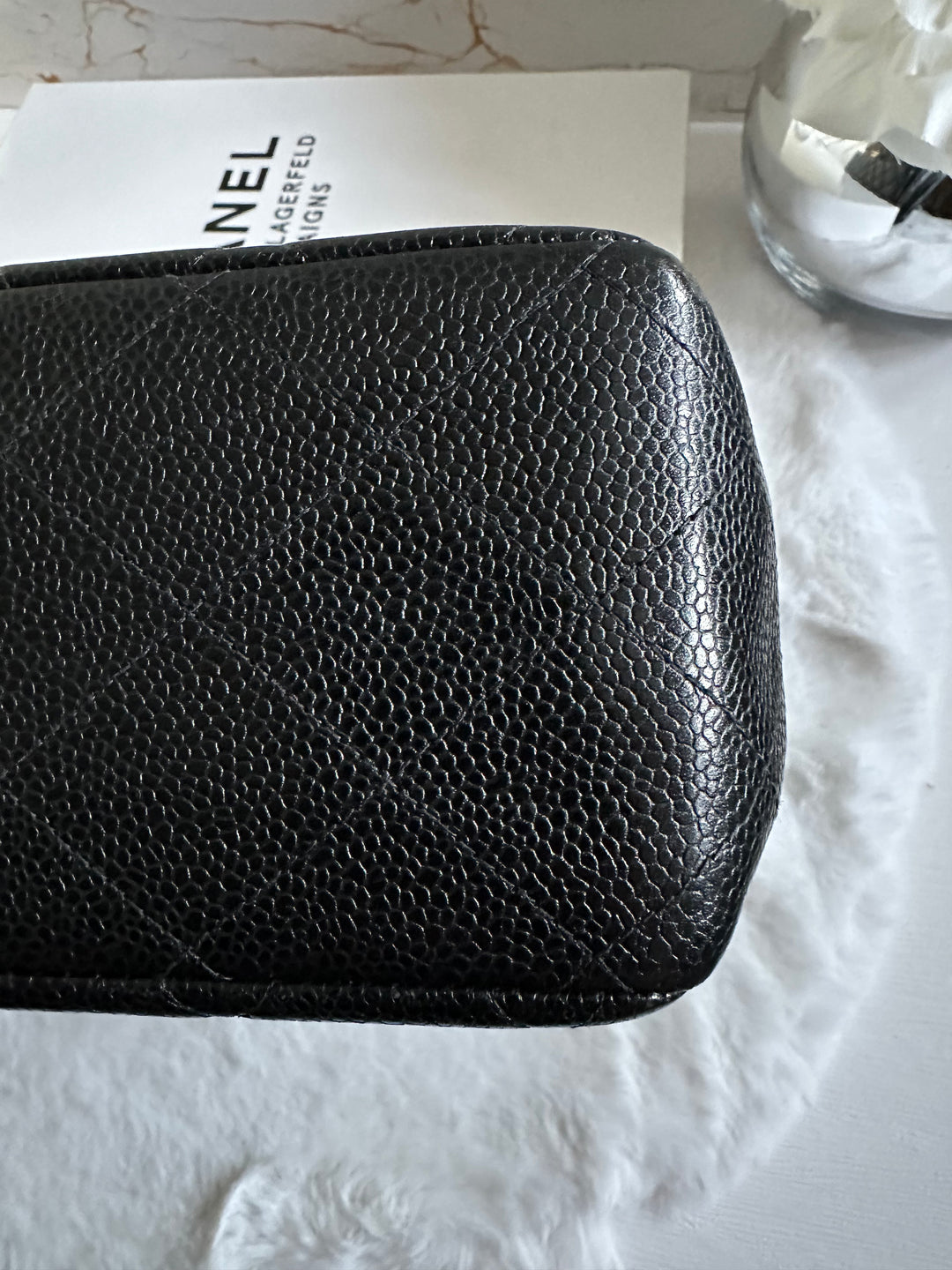 Chanel Series 7 Vintage 24K GHW Black Caviar Jumbo Flap Bag