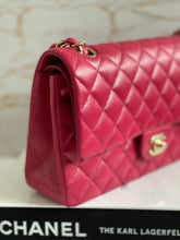 Load image into Gallery viewer, Chanel 21A Dark Pink/Raspberry Pink Caviar LGHW Medium ML Double flap Timeless Classic Bag
