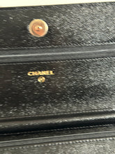 Load image into Gallery viewer, Chanel 22B Collection Black Caviar LGHW Classic Wallet on chain (WOC)
