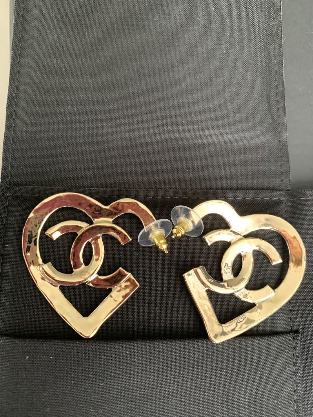 Chanel Heart Large Earrings