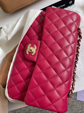 Load image into Gallery viewer, Chanel 21A Dark Pink/Raspberry Pink Caviar LGHW Medium ML Double flap Timeless Classic Bag
