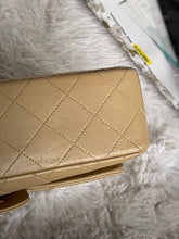 Load image into Gallery viewer, Chanel series 1 Beige Lambskin 24K GHW Small classic double flap bag
